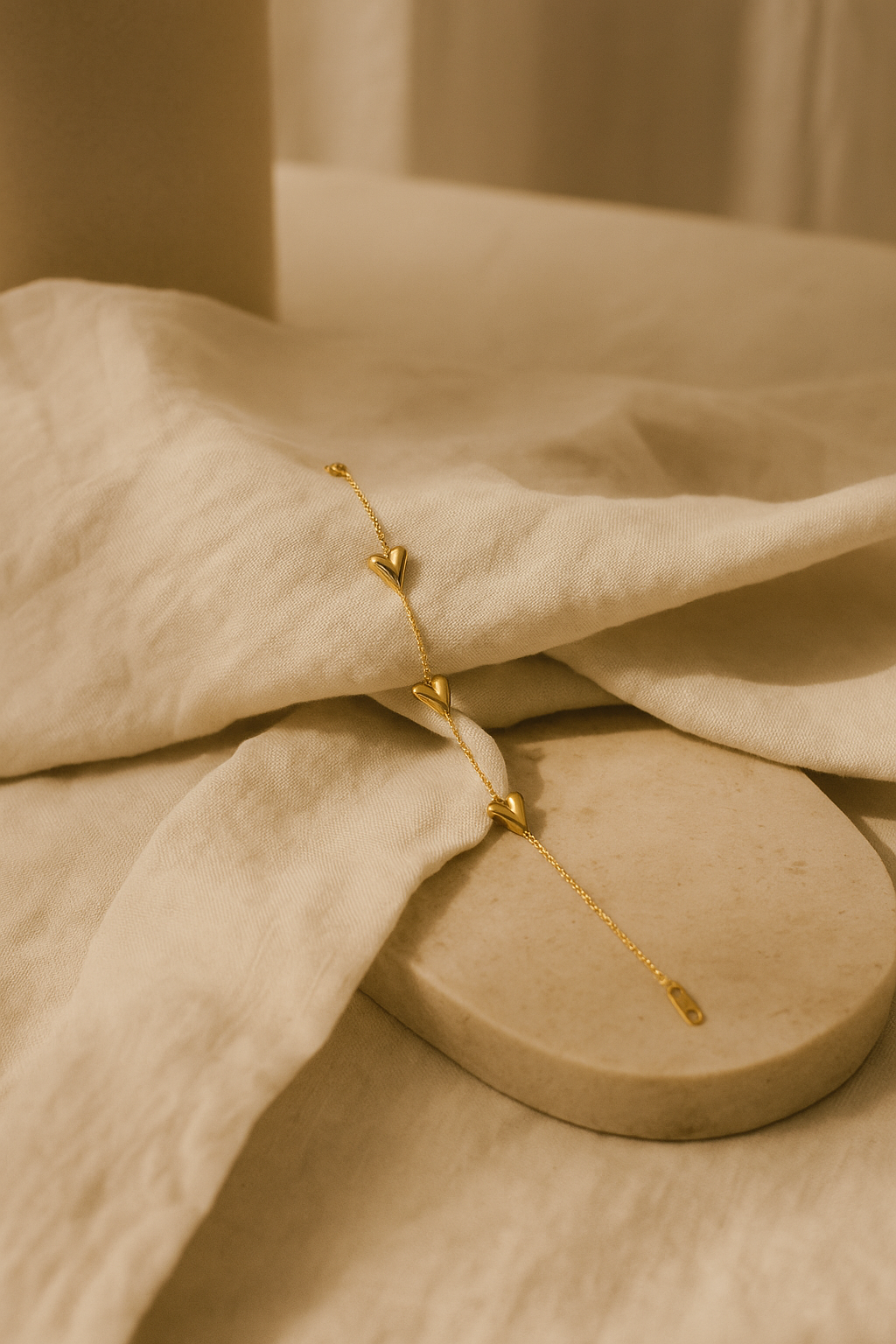 Puffy Heart Charm Bracelet