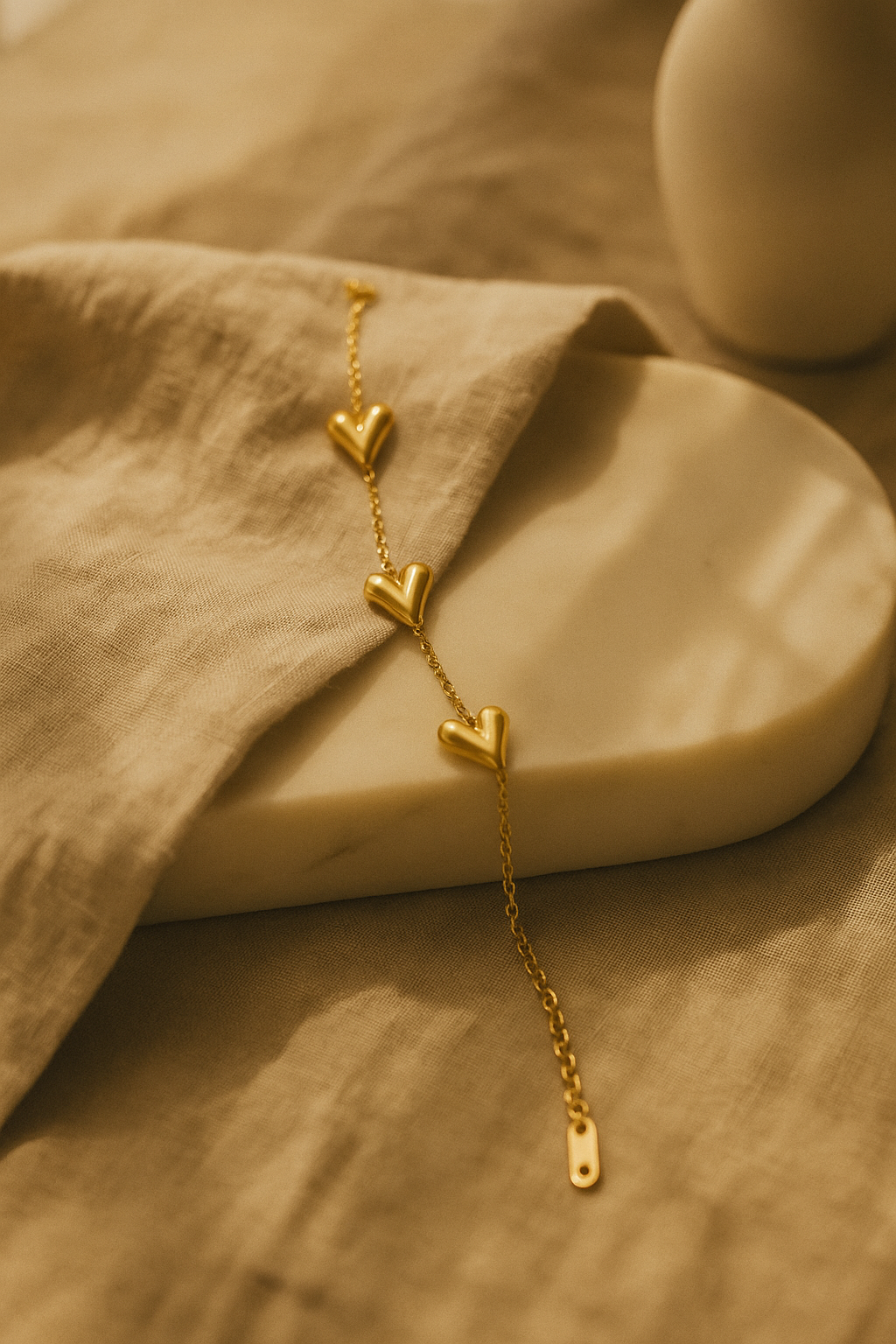 Puffy Heart Charm Bracelet