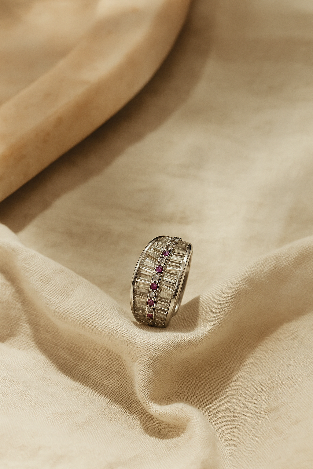 Scarlet Edge Adjustable Ring