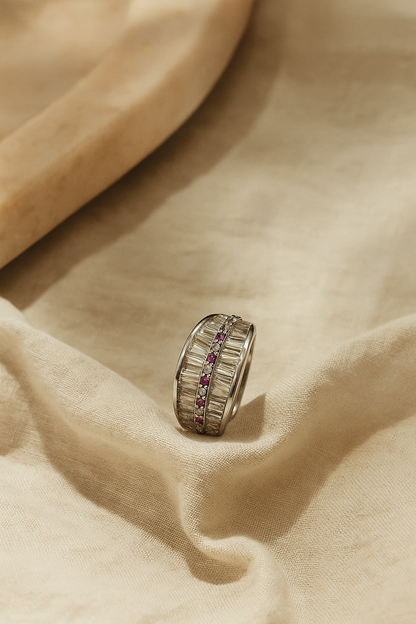 Scarlet Edge Adjustable Ring